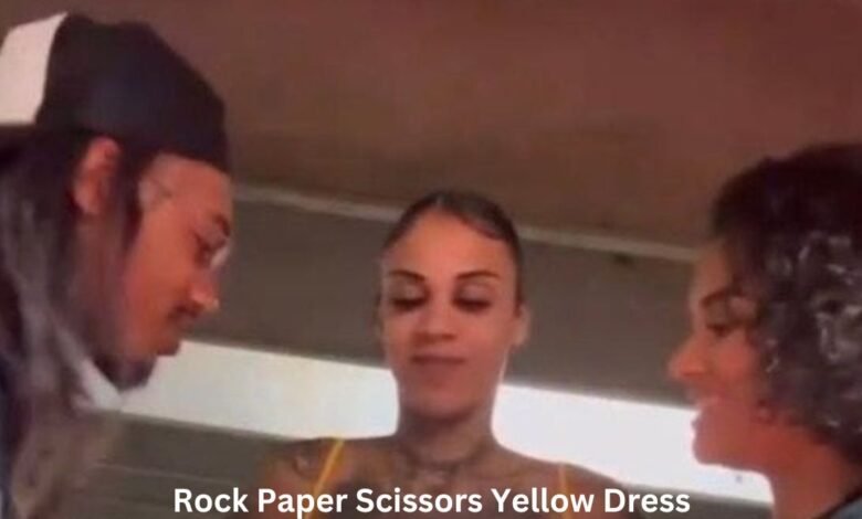 Rock Paper Scissors Yellow Dress