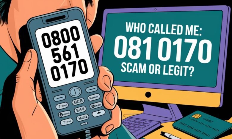 Who Called Me 0800 561 0170, identifying the mystery caller.