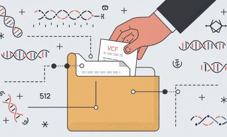 Illustrative diagram of adding VCF files to a GLnexus database for genetic data management.