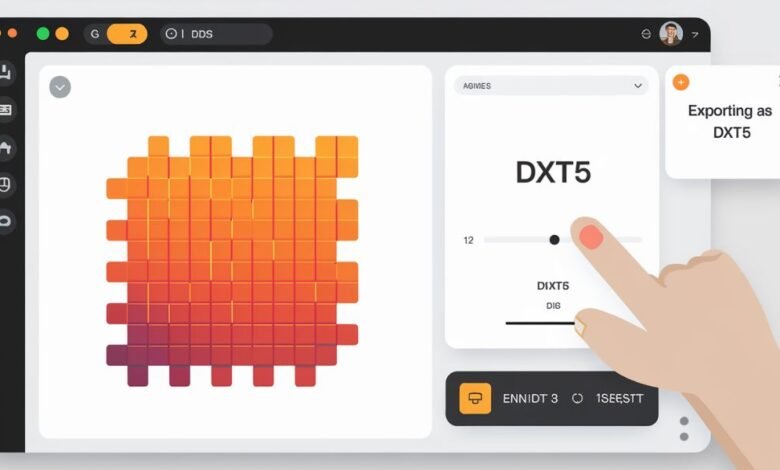 how to export .dds as dxt5